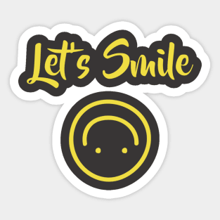 Let's Smile Sticker